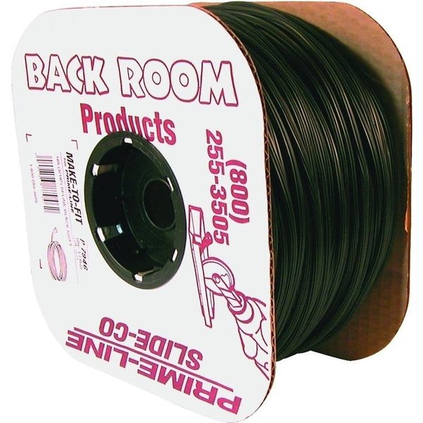 Make-2-Fit Screen Retainer Spline, 0185 in D, 500 ft L, Vinyl, Black, Round P 7946